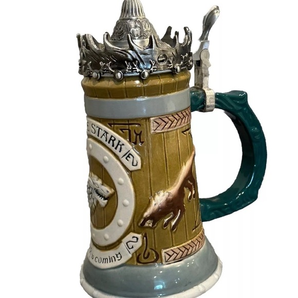 House of Stark Game Of Thrones 2015 20oz Beer Stein With Lid Beeline Creative - Picture 2 of 5